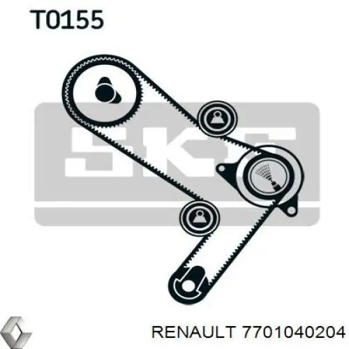 Купити 7701040204 Renault (RVI) Ролик паразитний ГРМ