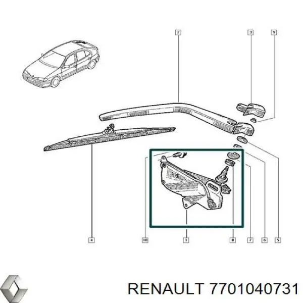 Купити 7701040731 Renault (RVI) Перемикач підрульовий, правий