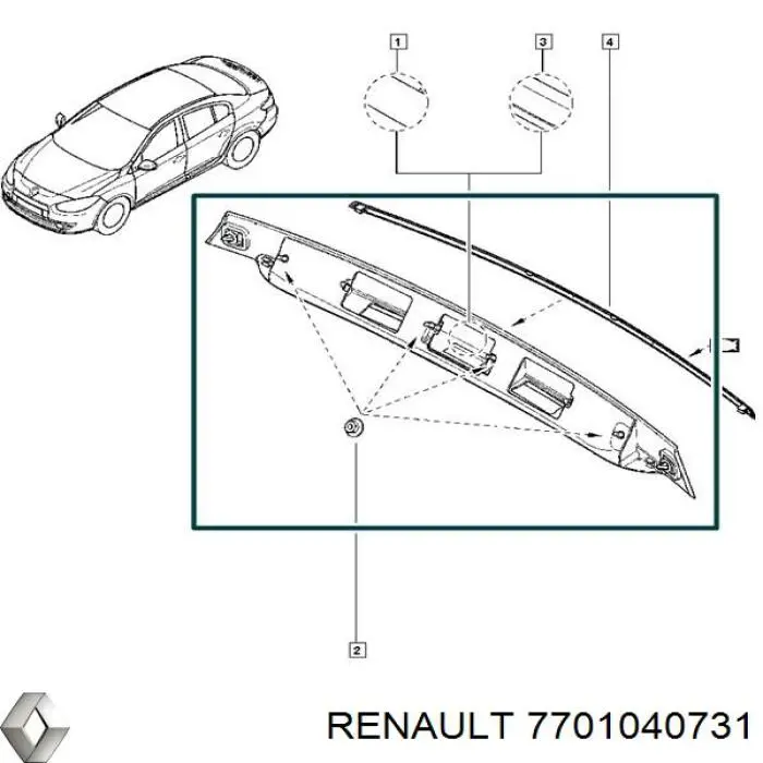 Перемикач підрульовий, правий 7701040731 Renault (RVI)