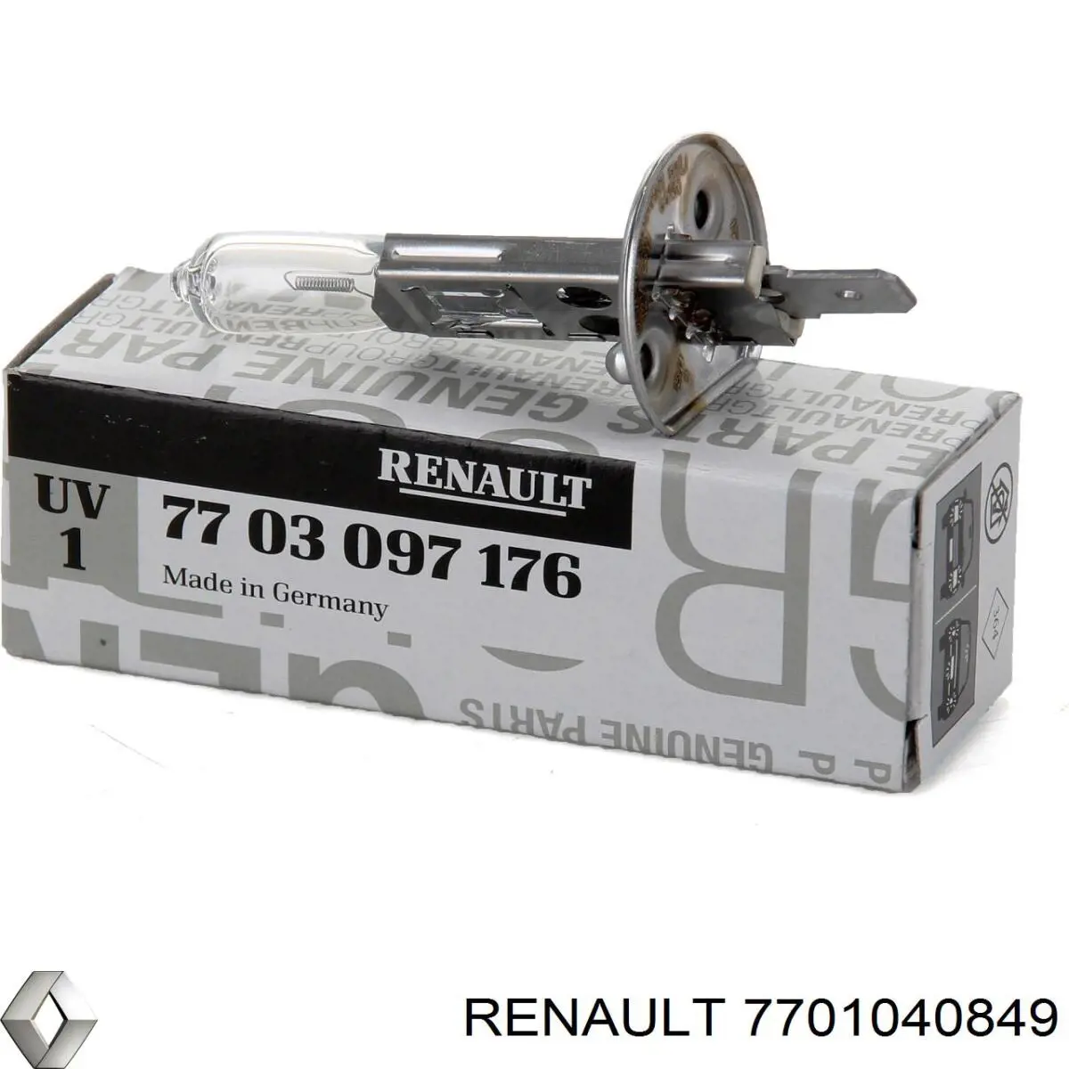 Лампочка галогенна Renault (RVI) 7701040849 ціна, від 2.94 USD