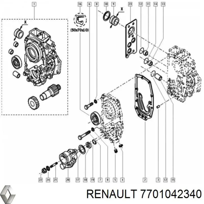 Сальник коленвалу 9111190 Opel