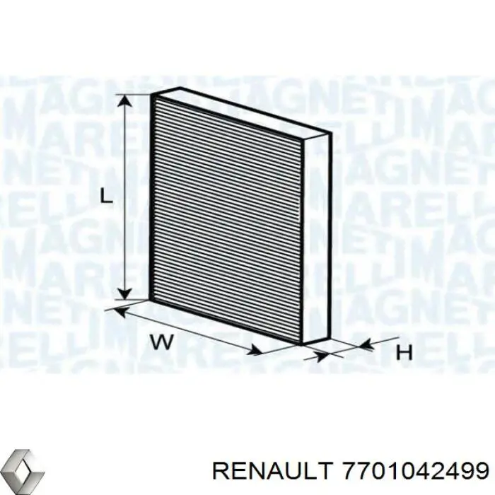 Фільтр салону 7701042499 Renault (RVI)