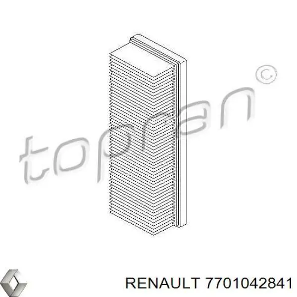 Елемент повітряного фільтра Renault (RVI) 7701042841 ціна, від 3.43 USD