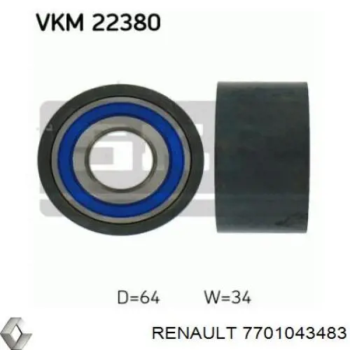 ГРМ ремінь Renault (RVI) 7701043483