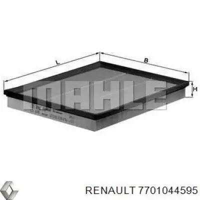 Елемент повітряного фільтра Renault (RVI) 7701044595 ціна, від 5.58 USD