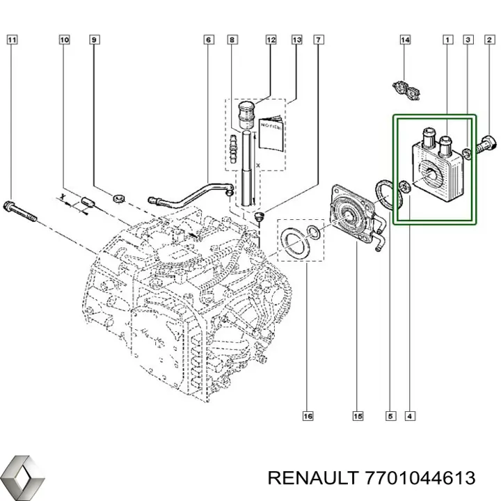 Купити 7701044613 Renault (RVI) Прокладка масляного насосу АКПП