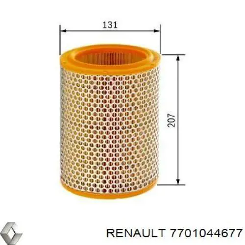 Елемент повітряного фільтра Renault (RVI) 7701044677 ціна, від 8.36 USD