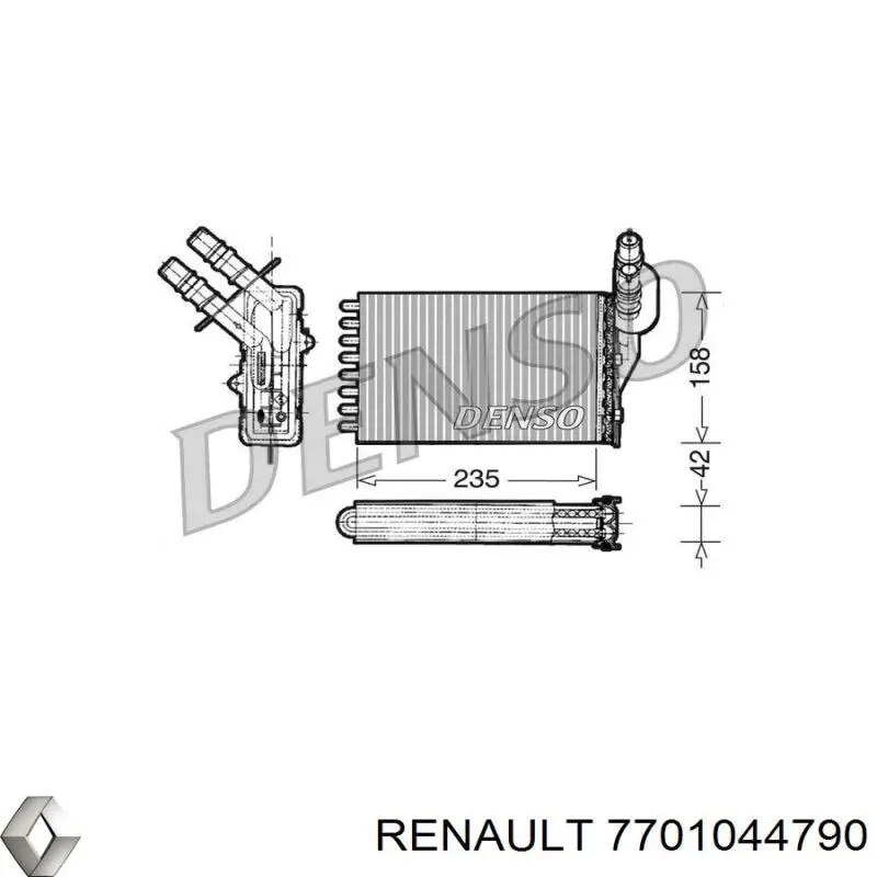 Радіатор пічки (обігрівача) Renault (RVI) 7701044790 ціна, від 14.99 USD