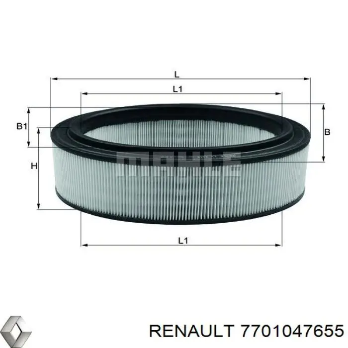 7701047655 Renault (RVI) фільтр повітряний