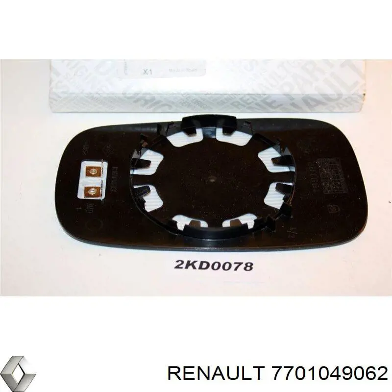Купити 7701049062 Renault (RVI) Дзеркальний елемент дзеркала заднього виду, лівого