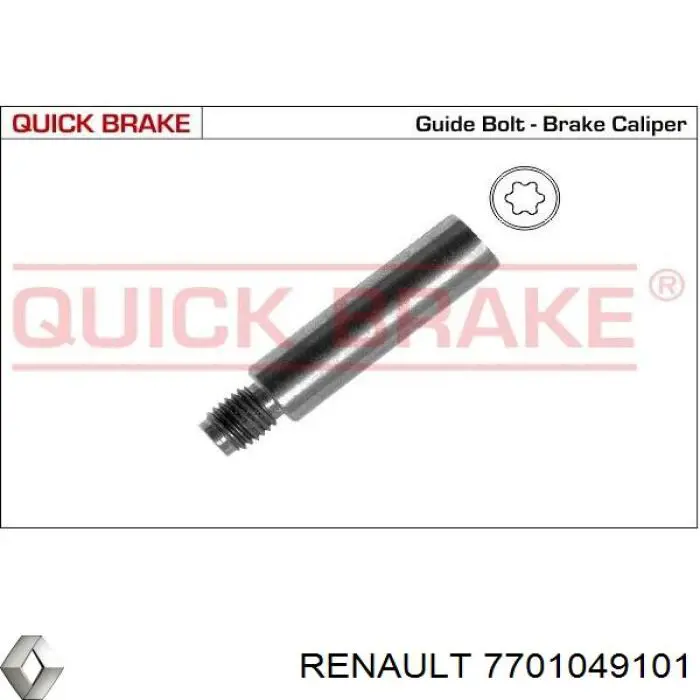 7701049101 Renault (RVI) Втулка напрямна гальмівного супорта