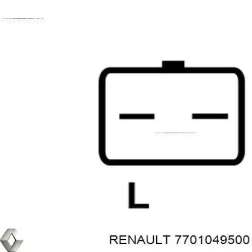 7701049500 Renault (RVI) реле-регулятор генератора, (реле зарядки)