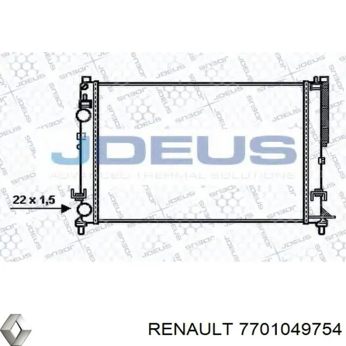 7701049754 Renault (RVI) радіатор охолодження двигуна