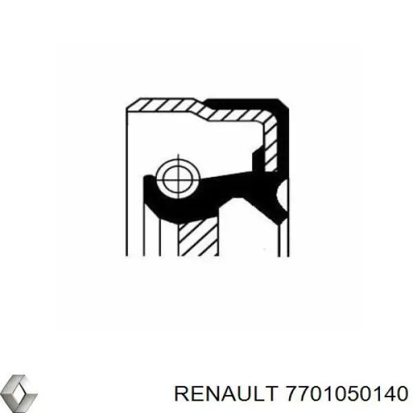 Сальник АКПП/КПП, вхідного/первинного валу Renault (RVI) 7701050140 ціна, від 7.91 USD