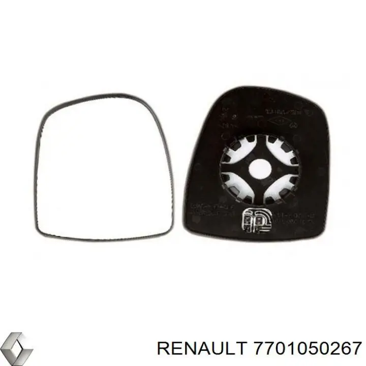 Купити 7701050267 Renault (RVI) Дзеркальний елемент дзеркала заднього виду, лівого