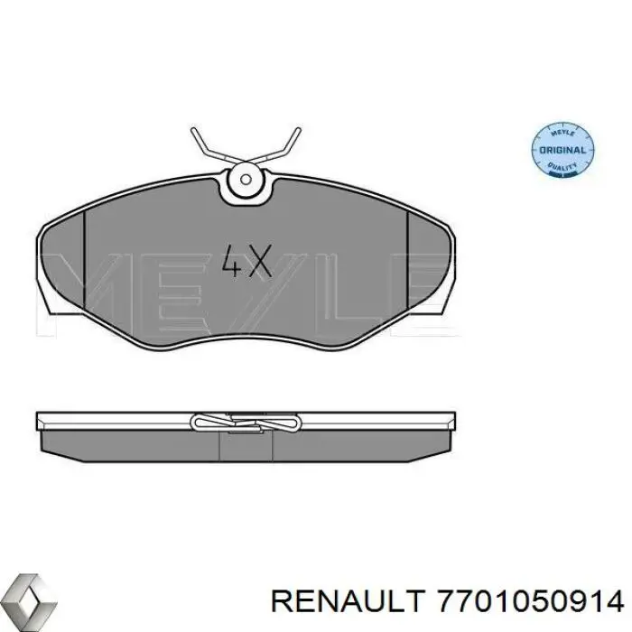 Тормозні колодки Renault (RVI) 7701050914