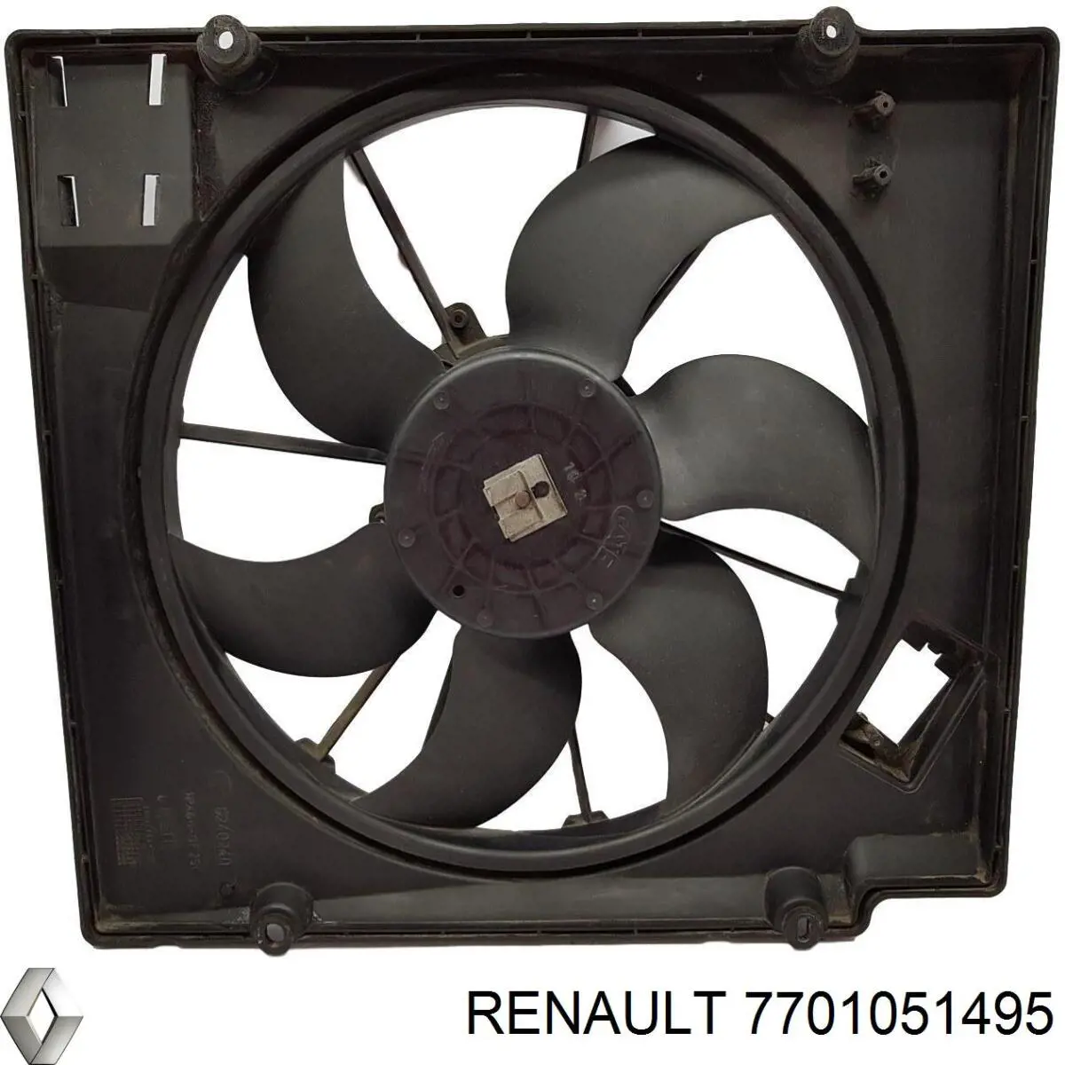 Купити 7701051495 Renault (RVI) Дифузор радіатора охолодження, в зборі з двигуном і крильчаткою
