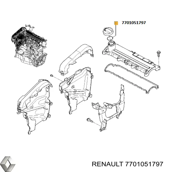  Прокладка кришки горловини, маслозаливної Opel Movano 