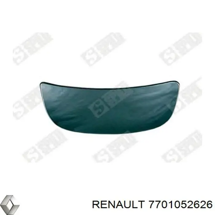 Дзеркальний елемент правого дзеркала заднього виду Renault (RVI) 7701052626 ціна, від 8.09 USD
