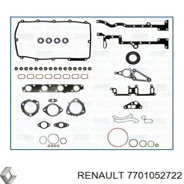 7701052722 Renault (RVI) прокладка головки блока циліндрів (гбц, права)
