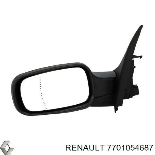Ліве бокове дзеркало 7701054687 Renault (RVI)