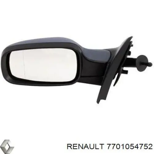 Купити 7701054752 Renault (RVI) Дзеркальний елемент дзеркала заднього виду, лівого