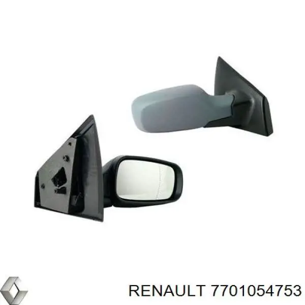 Купити 7701054753 Renault (RVI) Дзеркальний елемент правого дзеркала заднього виду