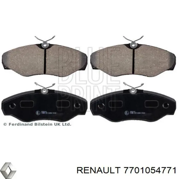 Передні тормозні колодки 7701054771 Renault (RVI)