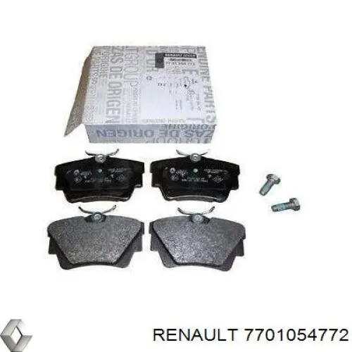 Задні гальмівні колодки Renault (RVI) 7701054772 ціна, від 28.88 USD