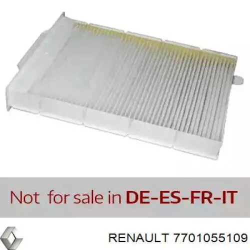 Купити 7701055109 Renault (RVI) Фільтр салону вугільний