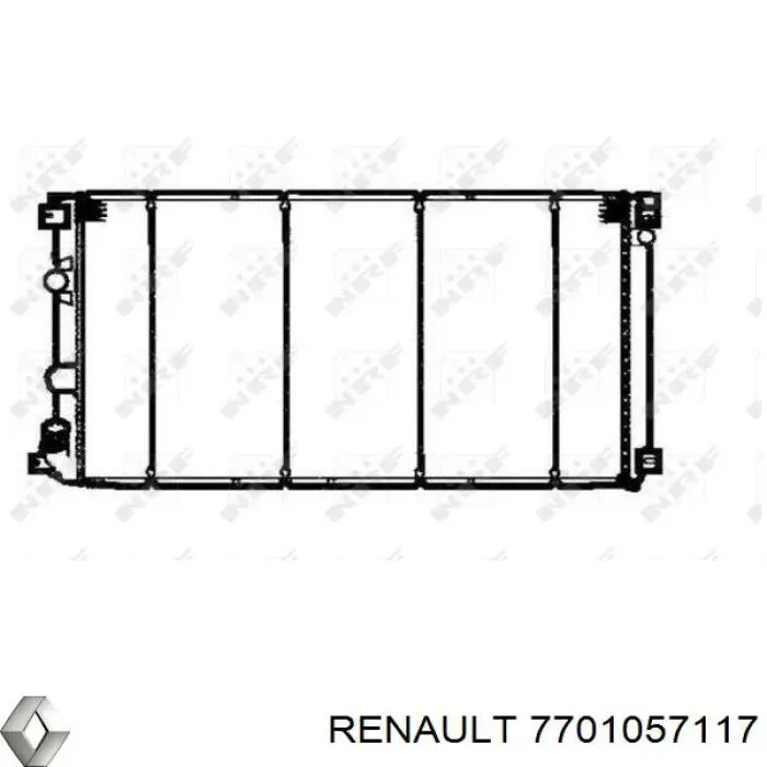Купити 7701057117 Renault (RVI) Радіатор двигуна