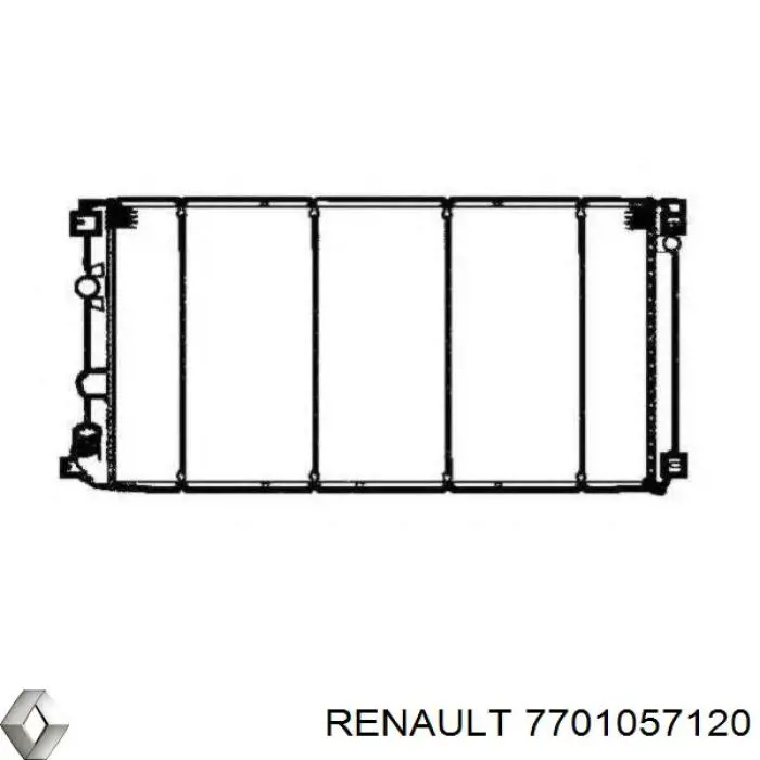 7701057120 Renault (RVI) радіатор охолодження двигуна