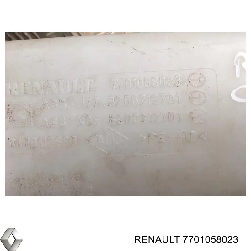 Бачок омивача лобового скла Renault (RVI) 7701058023 ціна, від 15.50 USD