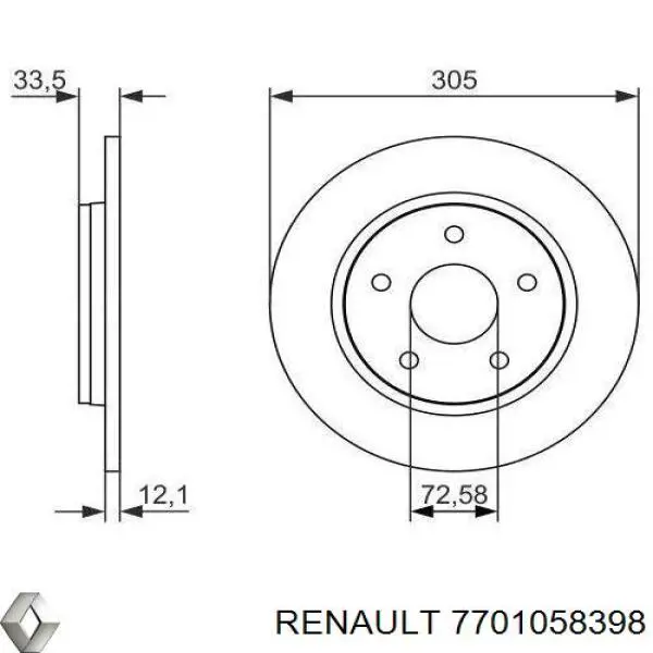 7701058398 Renault (RVI) датчик температури охолоджуючої рідини