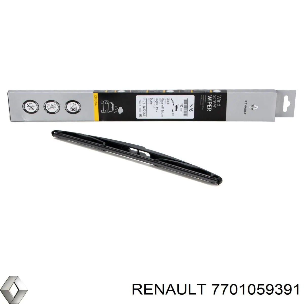 Щітка склоочисника заднього скла Renault (RVI) 7701059391 ціна, від 9.76 USD
