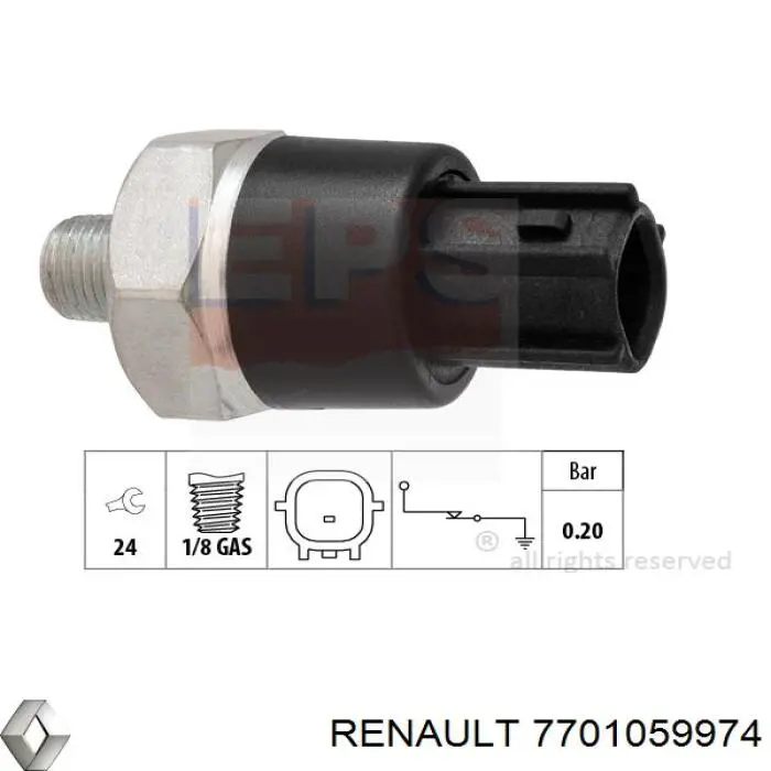 7701059974 Renault (RVI) датчик тиску масла