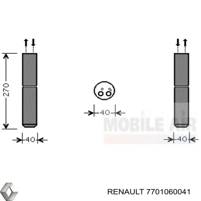 Купити 7701060041 Renault (RVI) Ресивер-осушувач кондиціонера