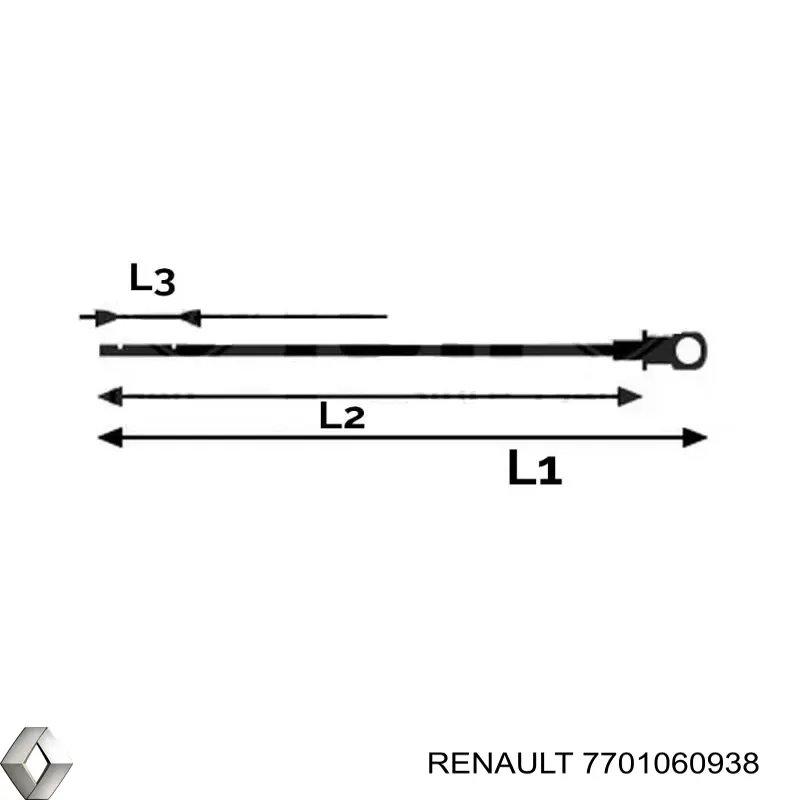 7701060938 Renault (RVI) Направляюча щупа-індикатора рівня масла в двигуні