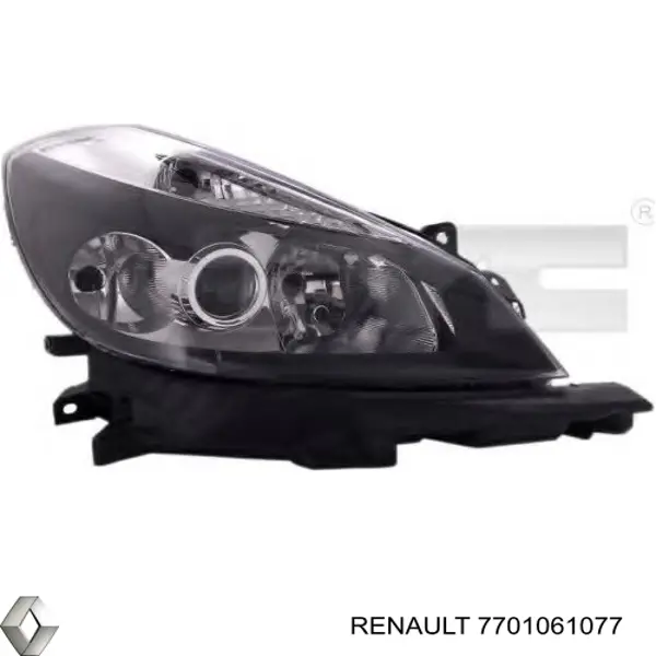 Права блок фара Renault (RVI) 7701061077 ціна, від 180.81 USD