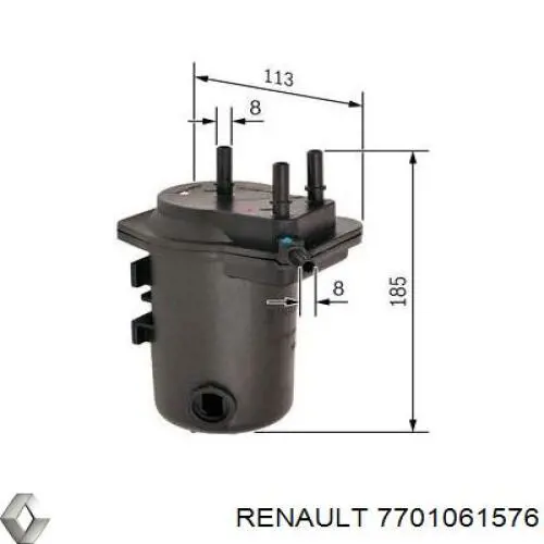 7701061576 Renault (RVI) Фільтр палива