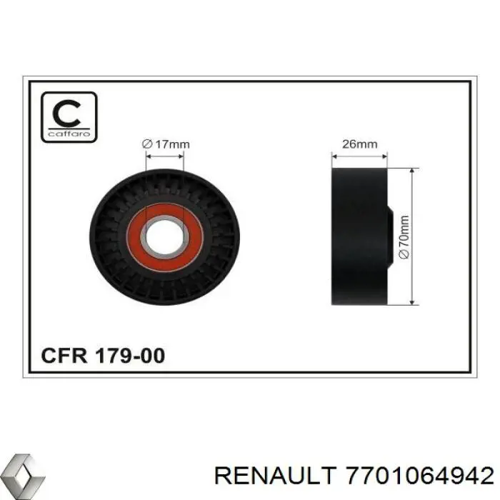 Купити 7701064942 Renault (RVI) Натягувач приводного ременя