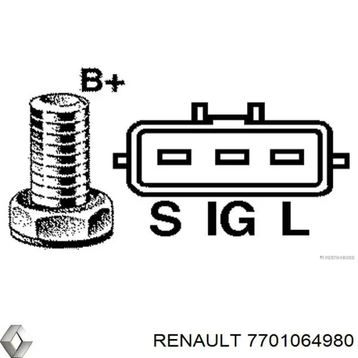 Купити 7701064980 Renault (RVI) Генератор