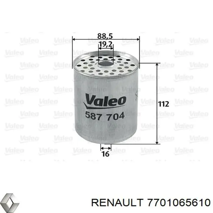 7701065610 Renault (RVI) фільтр паливний