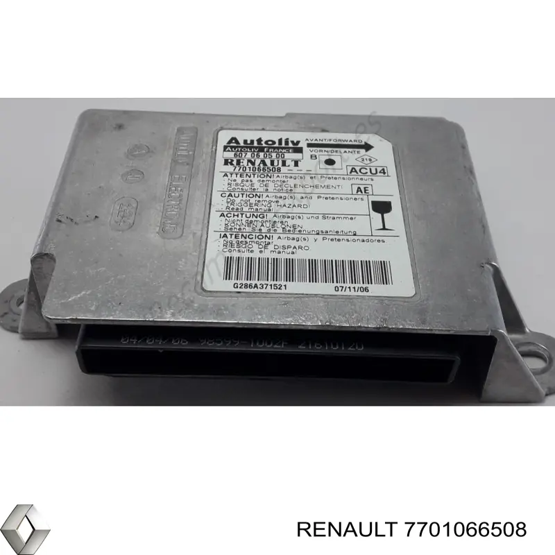 7701066508 Renault (RVI) Модуль-процесор управління подушки безпеки