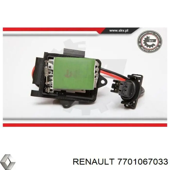 Резистор обігрівача Renault (RVI) 7701067033 ціна, від 24.33 USD