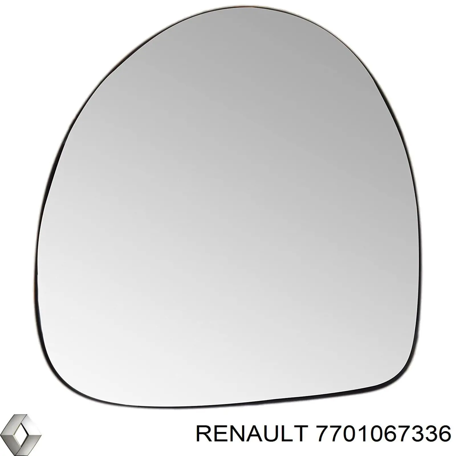 7701067336 Renault (RVI) Дзеркальний елемент лівого дзеркала заднього виду