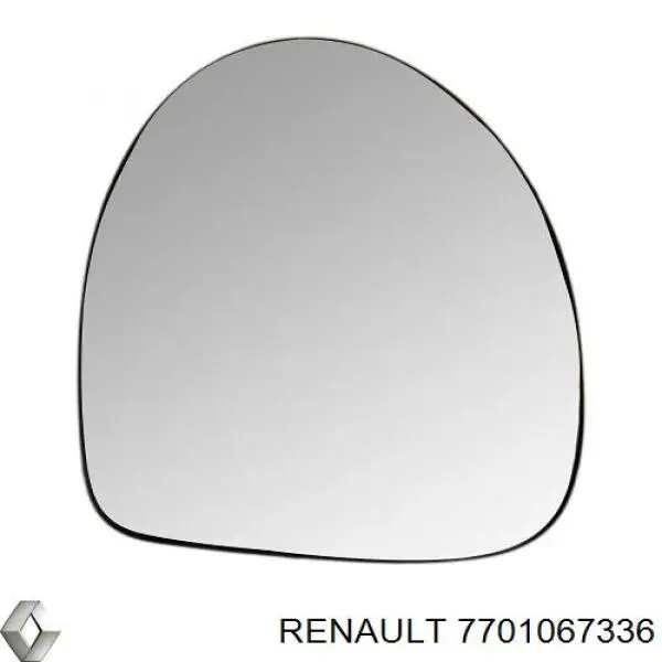 Купити 7701067336 Renault (RVI) Дзеркальний елемент дзеркала заднього виду, лівого