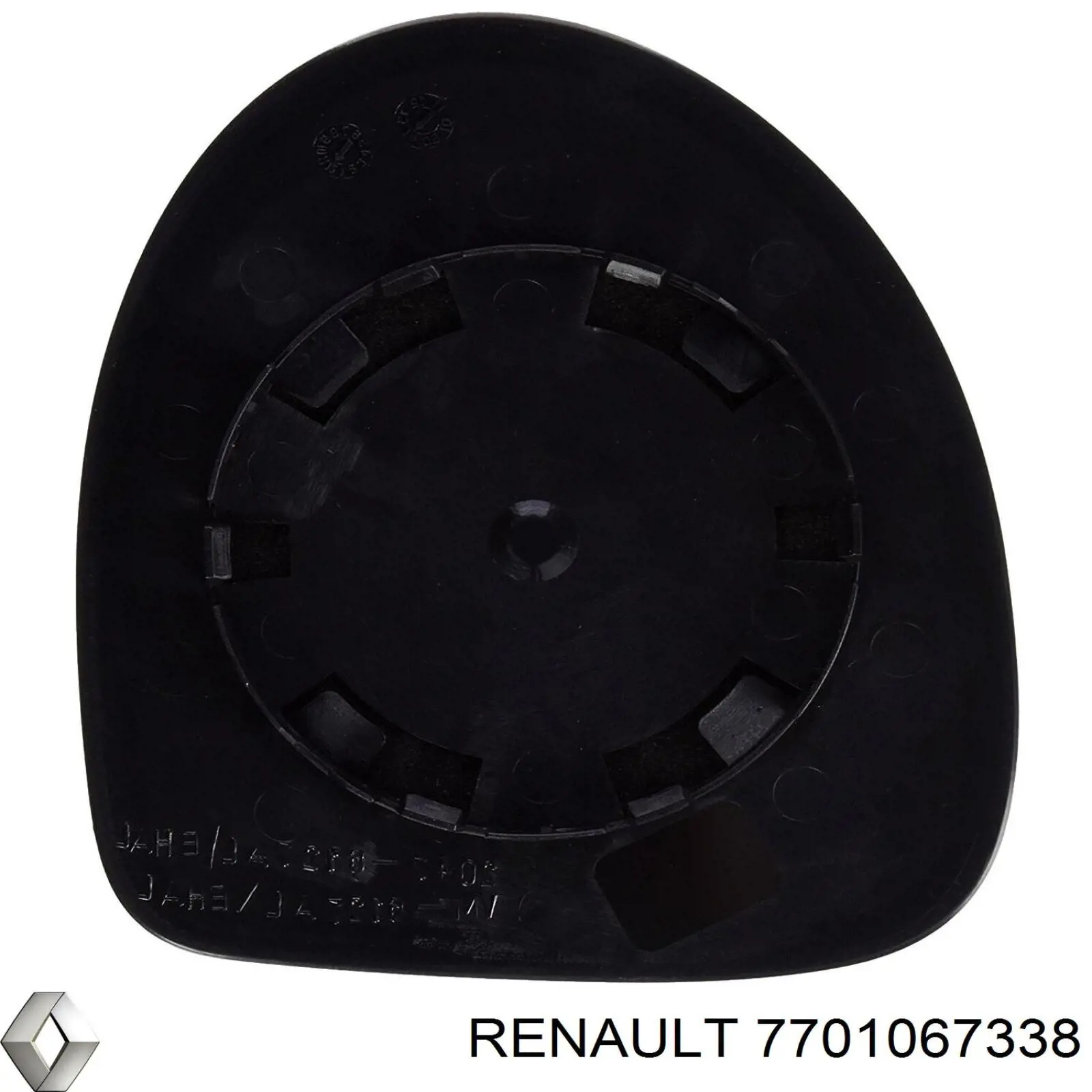 Дзеркальний елемент дзеркала заднього виду, правого 7701067338 Renault (RVI)