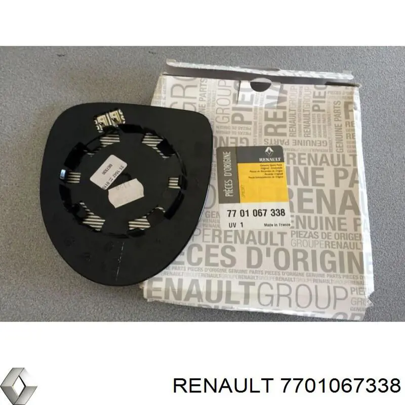Дзеркальний елемент правого дзеркала заднього виду Renault (RVI) 7701067338 ціна, від 8.66 USD