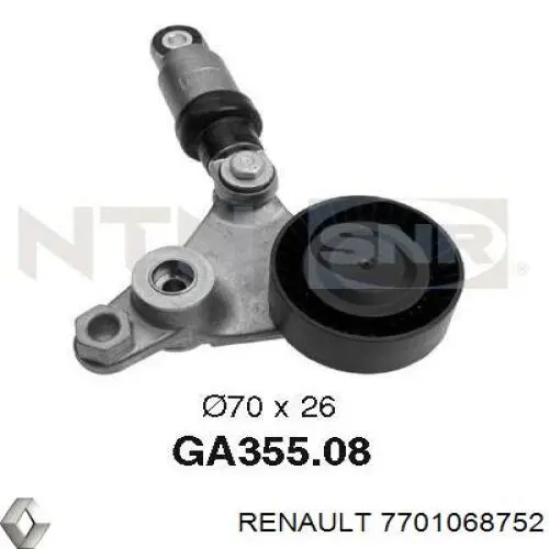 Купити 7701068752 Renault (RVI) Натягувач приводного ременя